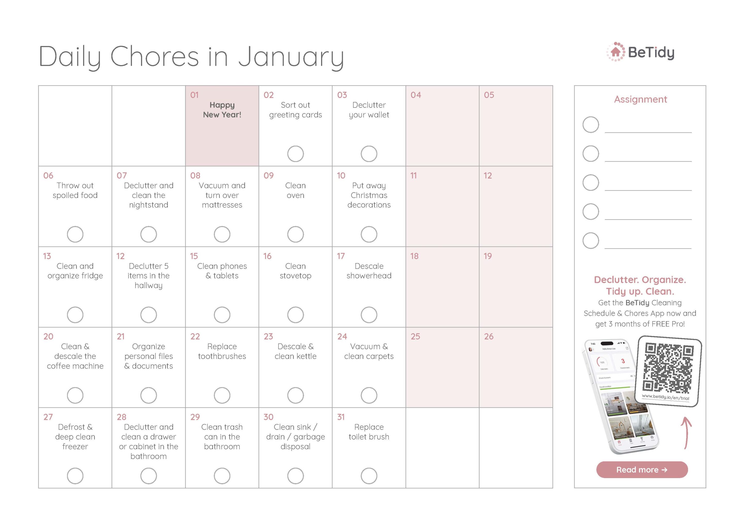 Daily Chores for families - Download PDF